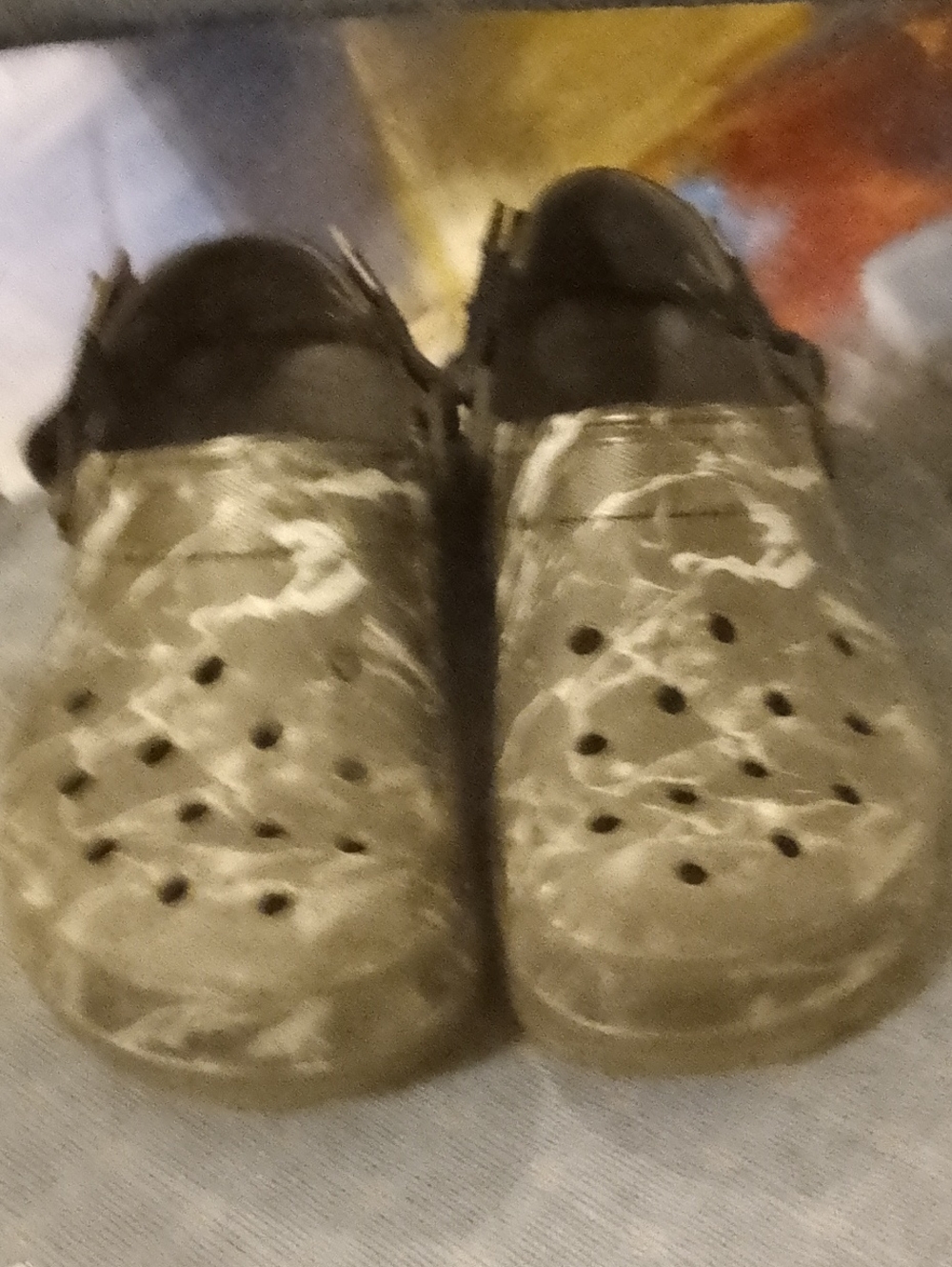 Men  Slip-On Clog in Camouflage Gray - Unbranded